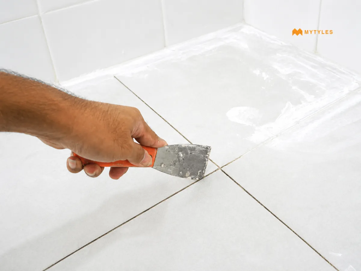 Scrapping Tile Adhesives